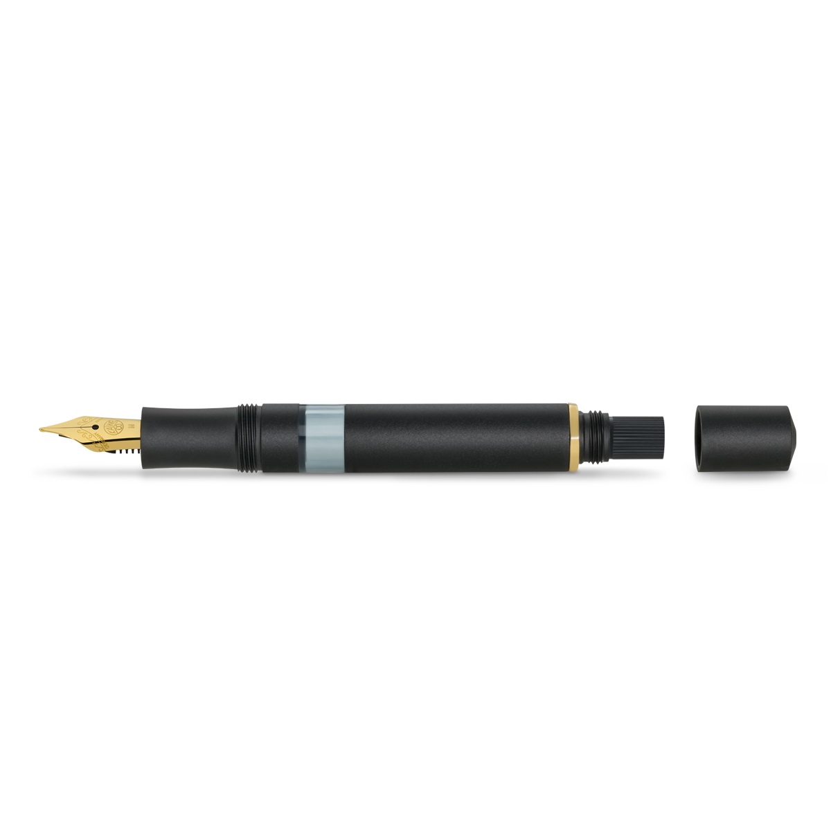 kaweco　Kaweco PISTON SPORT AL Kaweco AL Sport Black Piston Fountain pen - Vulpen / Fountain pen